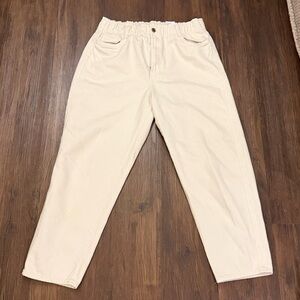 H&M Cream Straight Leg Pants